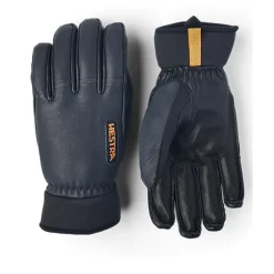 Army Leather Wool Terry 5 Finger - Handsker