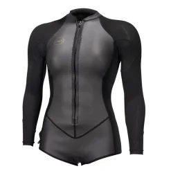 Wms Bahia 2/1 Front Zip L/S Short Spring - Våddragt